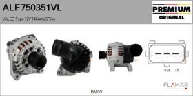VALEO ALF750351VL - ALT NUEVO ORIG. VALEO Type 12V 140Amp PR6
