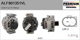 VALEO ALF801351VL - ALT NUEVO ORIG. VALEO Type 12V 150Amp