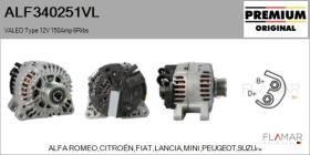 VALEO ALF340251VL - ALT NUEVO ORIG. VALEO Type 12V 150Amp PFR6