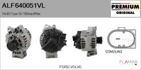 VALEO ALF640051VL - ALT NUEVO ORIG. VALEO Type 12V 150Amp PFR6