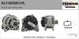 VALEO ALF820051VL - ALT NUEVO ORIG. VALEO Type 12V 150Amp PFR7