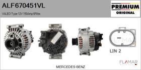 VALEO ALF670451VL - ALT NUEVO ORIG. VALEO Type 12V 150Amp PR6