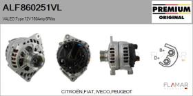 VALEO ALF860251VL - ALT NUEVO ORIG. VALEO Type 12V 150Amp PR6
