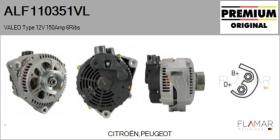 VALEO ALF110351VL - ALT NUEVO ORIG. VALEO Type 12V 150Amp PR6