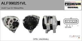 VALEO ALF990251VL - ALT NUEVO ORIG. VALEO Type 12V 150Amp PR6