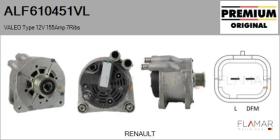 VALEO ALF610451VL - ALT NUEVO ORIG. VALEO Type 12V 155Amp PFR7