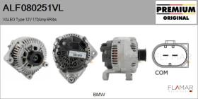 VALEO ALF080251VL - ALT NUEVO ORIG. VALEO Type 12V 170Amp PR6