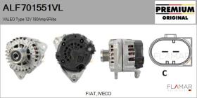 VALEO ALF701551VL - ALT NUEVO ORIG. VALEO Type 12V 180Amp 6Ribs