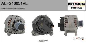 VALEO ALF240051VL - ALT NUEVO ORIG. VALEO Type 12V 180Amp PFR6