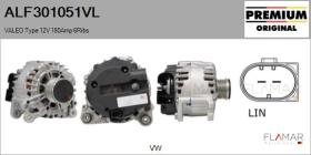 VALEO ALF301051VL - ALT NUEVO ORIG. VALEO Type 12V 180Amp PFR6