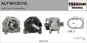 VALEO ALF901351VL - ALT NUEVO ORIG. VALEO Type 12V 180Amp PFR6