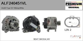 VALEO ALF240451VL - ALT NUEVO ORIG. VALEO Type 12V 180Amp PFR6