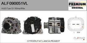 VALEO ALF090051VL - ALT NUEVO ORIG. VALEO Type 12V 180Amp PFR6
