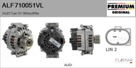 VALEO ALF710051VL - ALT NUEVO ORIG. VALEO Type 12V 180Amp PFR6
