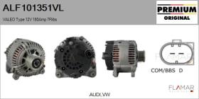 VALEO ALF101351VL - ALT NUEVO ORIG. VALEO Type 12V 180Amp PFR7