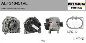 VALEO ALF340451VL - ALT NUEVO ORIG. VALEO Type 12V 180Amp PFR7