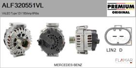 VALEO ALF320551VL - ALT NUEVO ORIG. VALEO Type 12V 180Amp PR6
