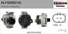 VALEO ALF620551VL - ALT NUEVO ORIG. VALEO Type 12V 180Amp PR6