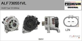 VALEO ALF730551VL - ALT NUEVO ORIG. VALEO Type 12V 220Amp