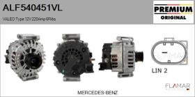 VALEO ALF540451VL - ALT NUEVO ORIG. VALEO Type 12V 220Amp PR6
