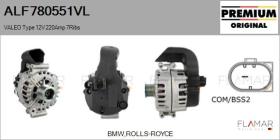 VALEO ALF780551VL - ALT NUEVO ORIG. VALEO Type 12V 220Amp PR7