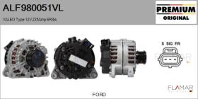 VALEO ALF980051VL - ALT NUEVO ORIG. VALEO Type 12V 225Amp PFR6