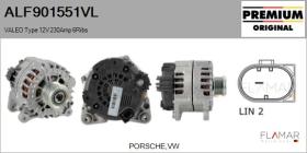 VALEO ALF901551VL - ALT NUEVO ORIG. VALEO Type 12V 230Amp PFR6