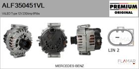 VALEO ALF350451VL - ALT NUEVO ORIG. VALEO Type 12V 230Amp PR6