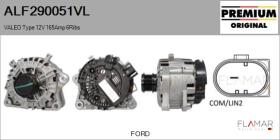 VALEO ALF290051VL - ALT NUEVO ORIG. VALEO Type 12V 240Amp PFR6