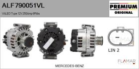 VALEO ALF790051VL - ALT NUEVO ORIG. VALEO Type 12V 250Amp PFR6
