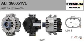 VALEO ALF380051VL - ALT NUEVO ORIG. VALEO Type 12V 250Amp PFR7