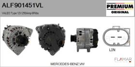 VALEO ALF901451VL - ALT NUEVO ORIG. VALEO Type 12V 250Amp PR6
