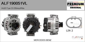VALEO ALF190051VL - ALT NUEVO ORIG. VALEO Type 12V 250Amp PR6