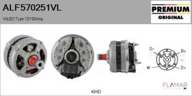 VALEO ALF570251VL - ALT NUEVO ORIG. VALEO Type 12V 60Amp