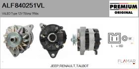 VALEO ALF840251VL - ALT NUEVO ORIG. VALEO Type 12V 70Amp PV1