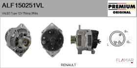 VALEO ALF150251VL - ALT NUEVO ORIG. VALEO Type 12V 75Amp PR3