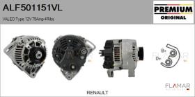 VALEO ALF501151VL - ALT NUEVO ORIG. VALEO Type 12V 75Amp PR4