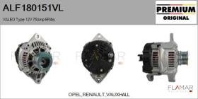 VALEO ALF180151VL - ALT NUEVO ORIG. VALEO Type 12V 75Amp PR6