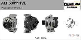 VALEO ALF530151VL - ALT NUEVO ORIG. VALEO Type 12V 75Amp PR6