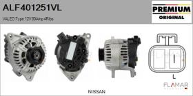 VALEO ALF401251VL - ALT NUEVO ORIG. VALEO Type 12V 80Amp PR4