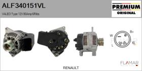 VALEO ALF340151VL - ALT NUEVO ORIG. VALEO Type 12V 80Amp PR6