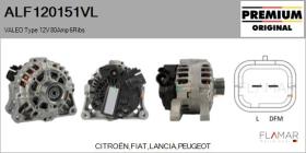 VALEO ALF120151VL - ALT NUEVO ORIG. VALEO Type 12V 80Amp PR6