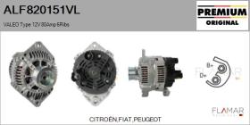 VALEO ALF820151VL - ALT NUEVO ORIG. VALEO Type 12V 80Amp PR6