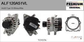 VALEO ALF120A51VL - ALT NUEVO ORIG. VALEO Type 12V 85Amp PFR4