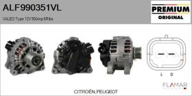 VALEO ALF990351VL - ALT NUEVO ORIG. VALEO Type 12V 90Amp PFR6