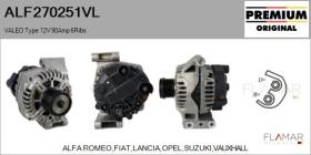 VALEO ALF270251VL - ALT NUEVO ORIG. VALEO Type 12V 90Amp PFR6