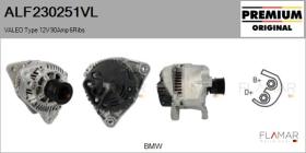 VALEO ALF230251VL - ALT NUEVO ORIG. VALEO Type 12V 90Amp PR6