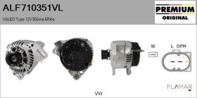 VALEO ALF710351VL - ALT NUEVO ORIG. VALEO Type 12V 90Amp PR6