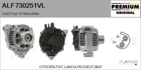 VALEO ALF730251VL - ALT NUEVO ORIG. VALEO Type 12V 90Amp PR6