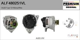 VALEO ALF480251VL - ALT NUEVO ORIG. VALEO Type 12V 90Amp PR6